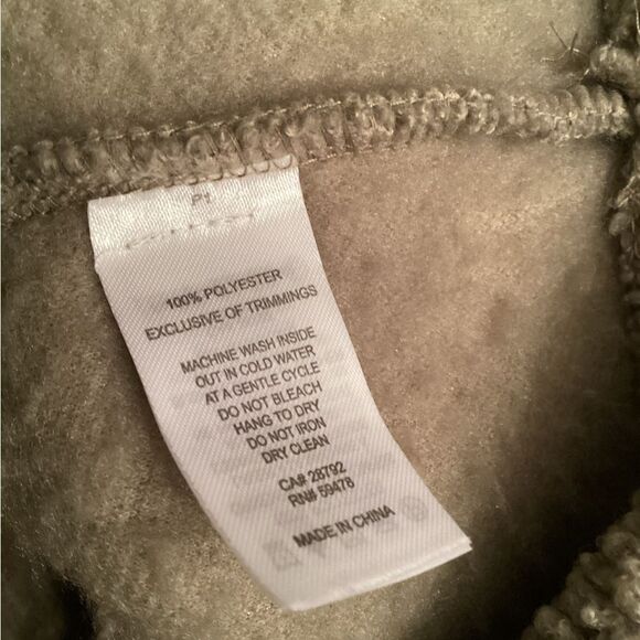 C & C CALIFORNIA SIZE XL OLIVE GREEN 1/4 ZIP SHERPA PULLOVER LOUNGE - Picture 6 of 6